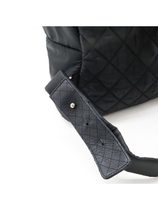 Chanel Cocococoon Backpack Rucksack Sac Daypack Quilted Nylon Leather Black main image 6